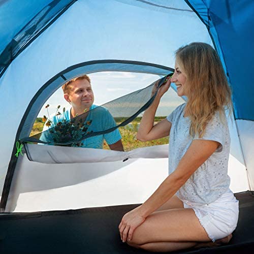 MOON LENCE Pop Up Tent Family Camping Tent 4 Person Tent Portable Instant Tent Automatic Tent Waterproof Windproof for Camping Hiking Mountaineering