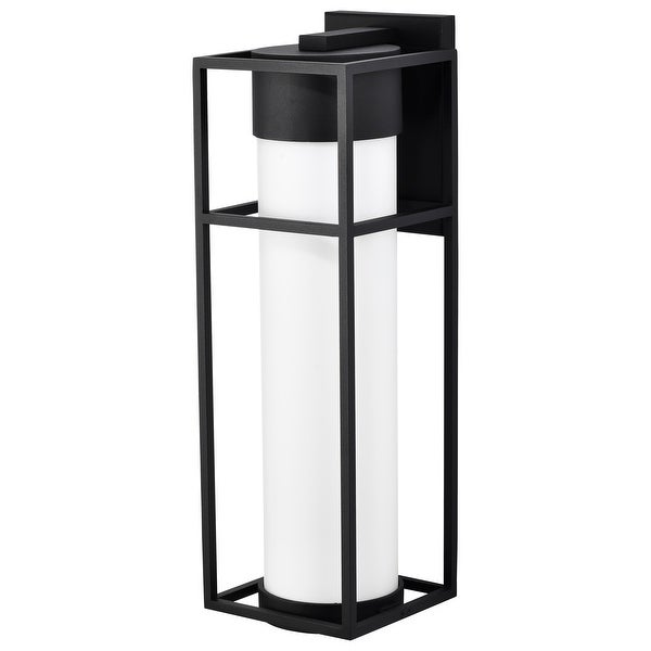 Ledges 10W LED Large Wall Lantern Matte Black with White Opal Glass Shopping - The Best Deals on Outdoor Wall Lanterns | 39388239