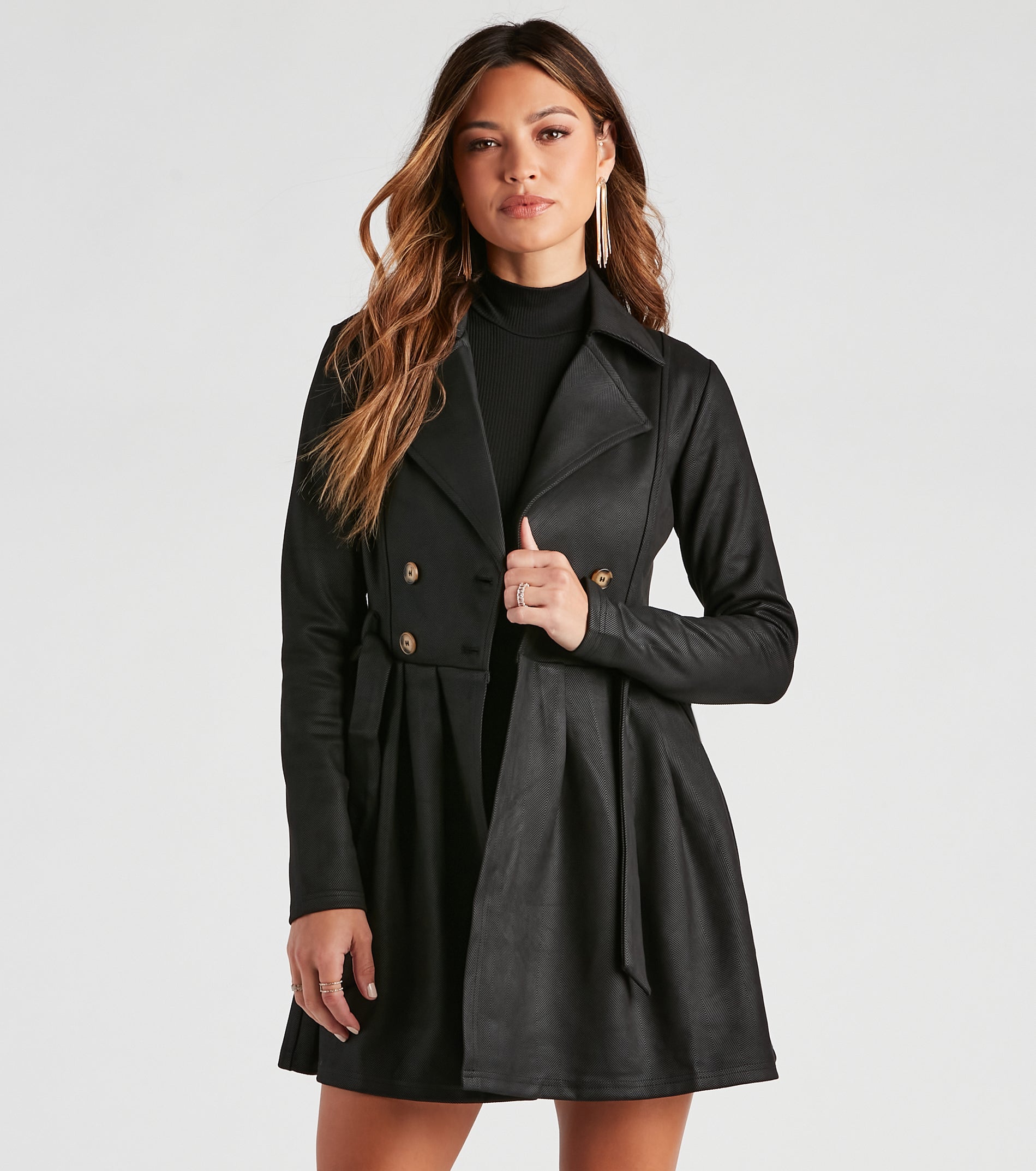 Poised And Polished Belted Trench