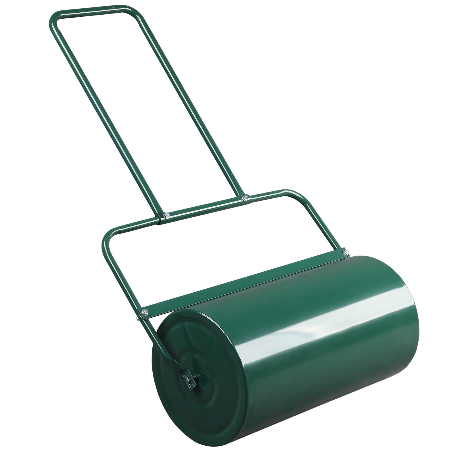 GoDecor 24in Lawn Roller with Handle Roller for Grass Cylindrical Garden Roller Steel Green