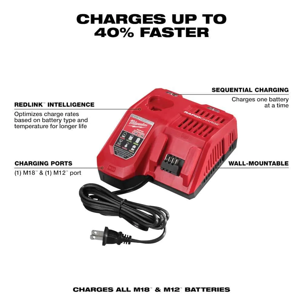 Milwaukee M18 18-Volt Lithium-Ion HIGH OUTPUT Starter Kit with XC 8.0Ah Battery and Rapid Charger 48-59-1880