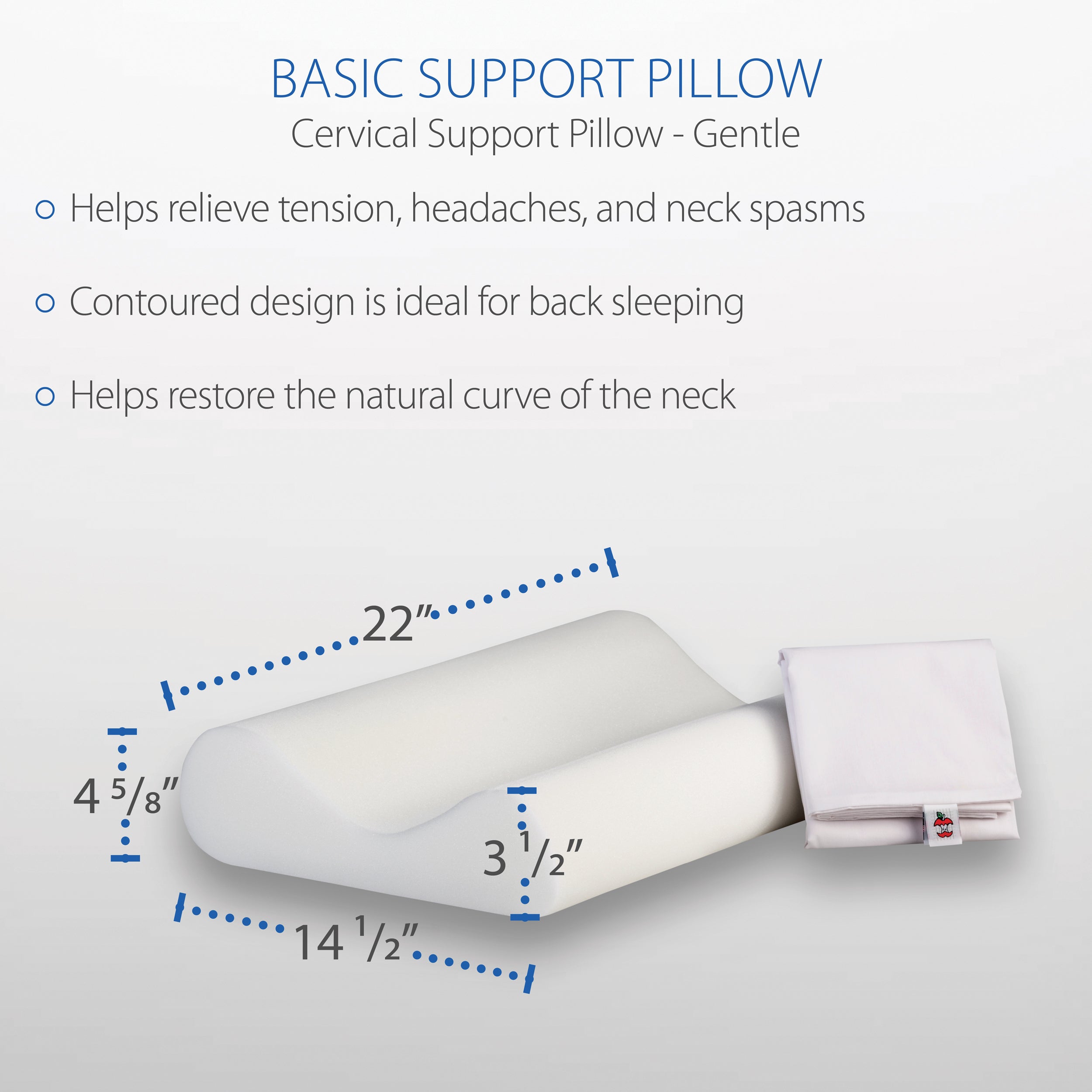 Core Products Basic Support Foam Cervical Pillow - Gentle