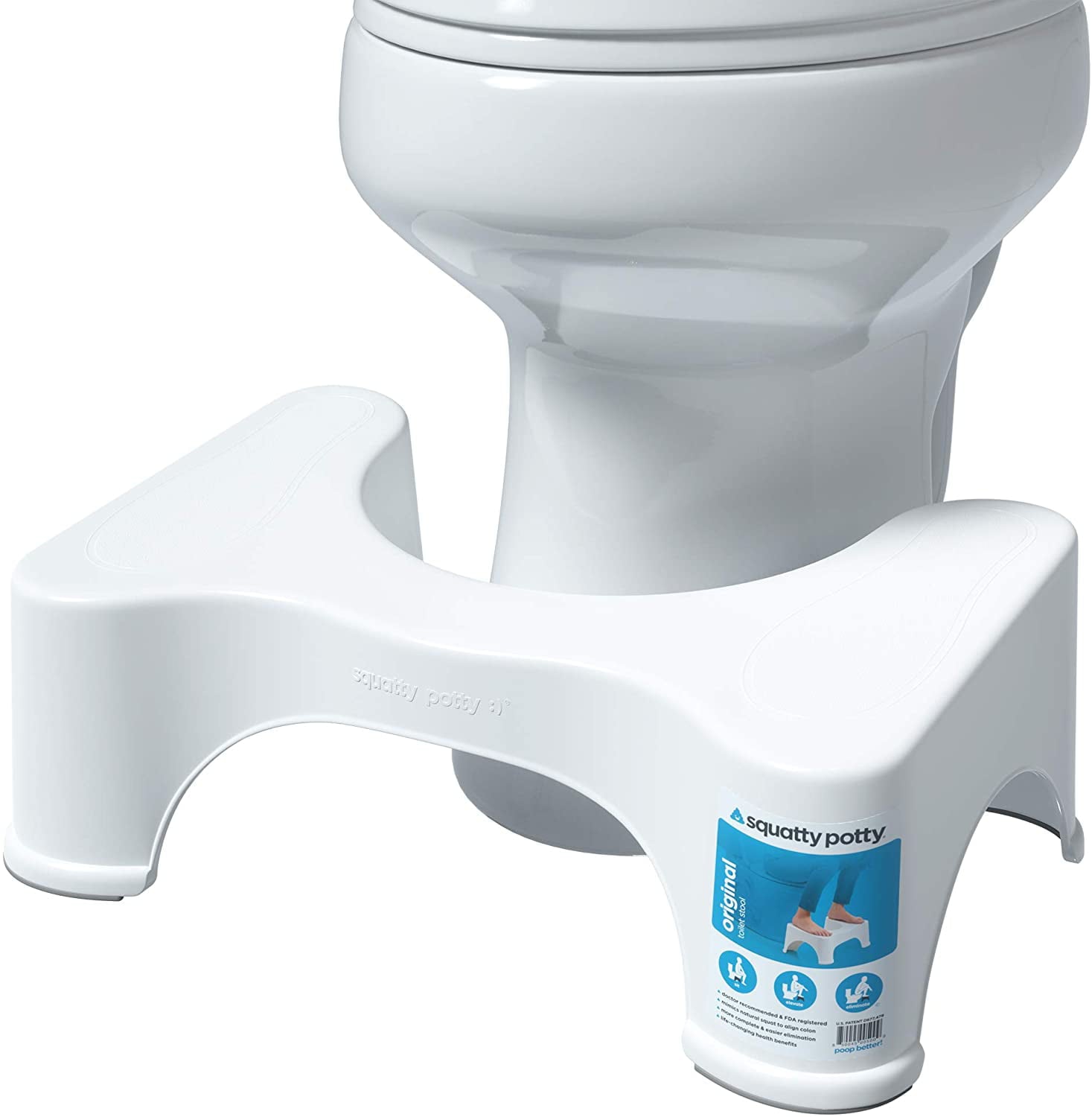 Squatty Potty The Original Bathroom Toilet Stool, 7 Inch height, White