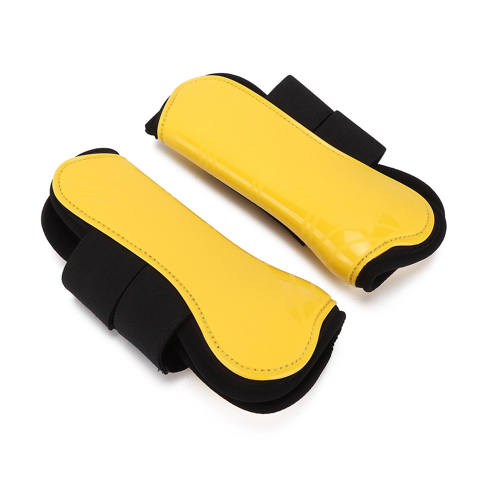 Horse Tendon Boots 4 Pcs Protective Comfortable And Adjustable Boots For Horse Jumpingyellow Set Of 2 Front Leg Boots (m)