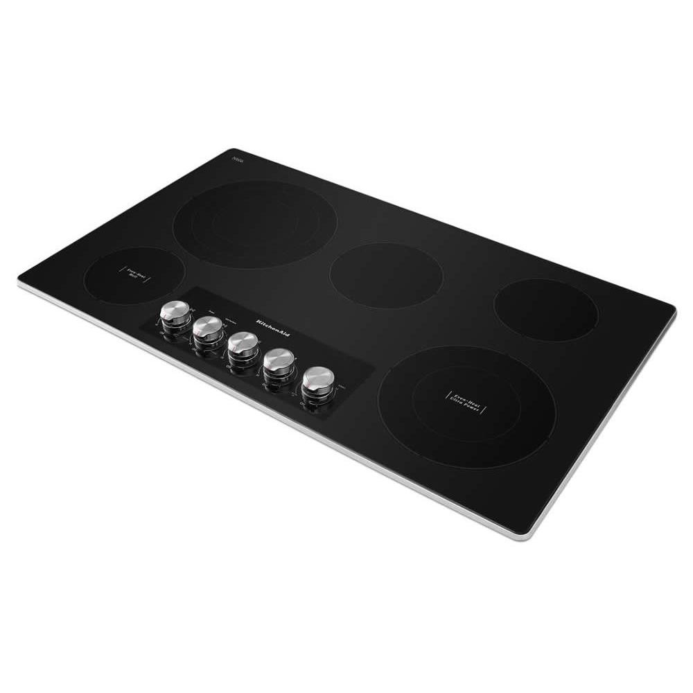 KitchenAid 36-inch Built-in Electric Cooktop with Even-Heat™ Ultra Power™ Element KCES556HSS