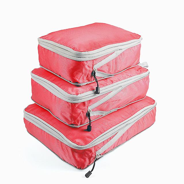 Travel Storage Bag Compressible Packing Cubes Foldable Waterproof Travel Suitcase Nylon Portable With Handbag Luggage Organizer