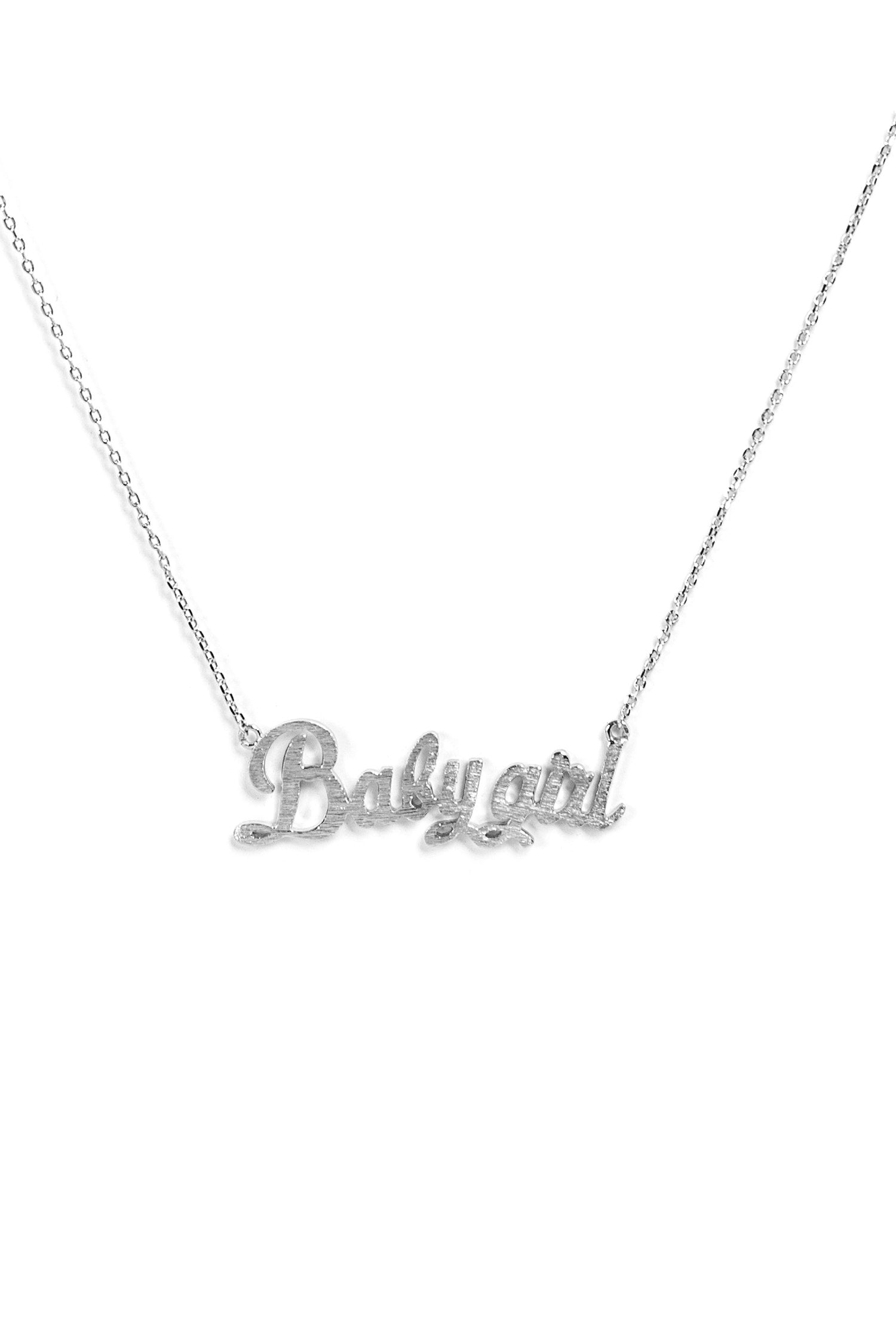 Baby Girl Script Necklace