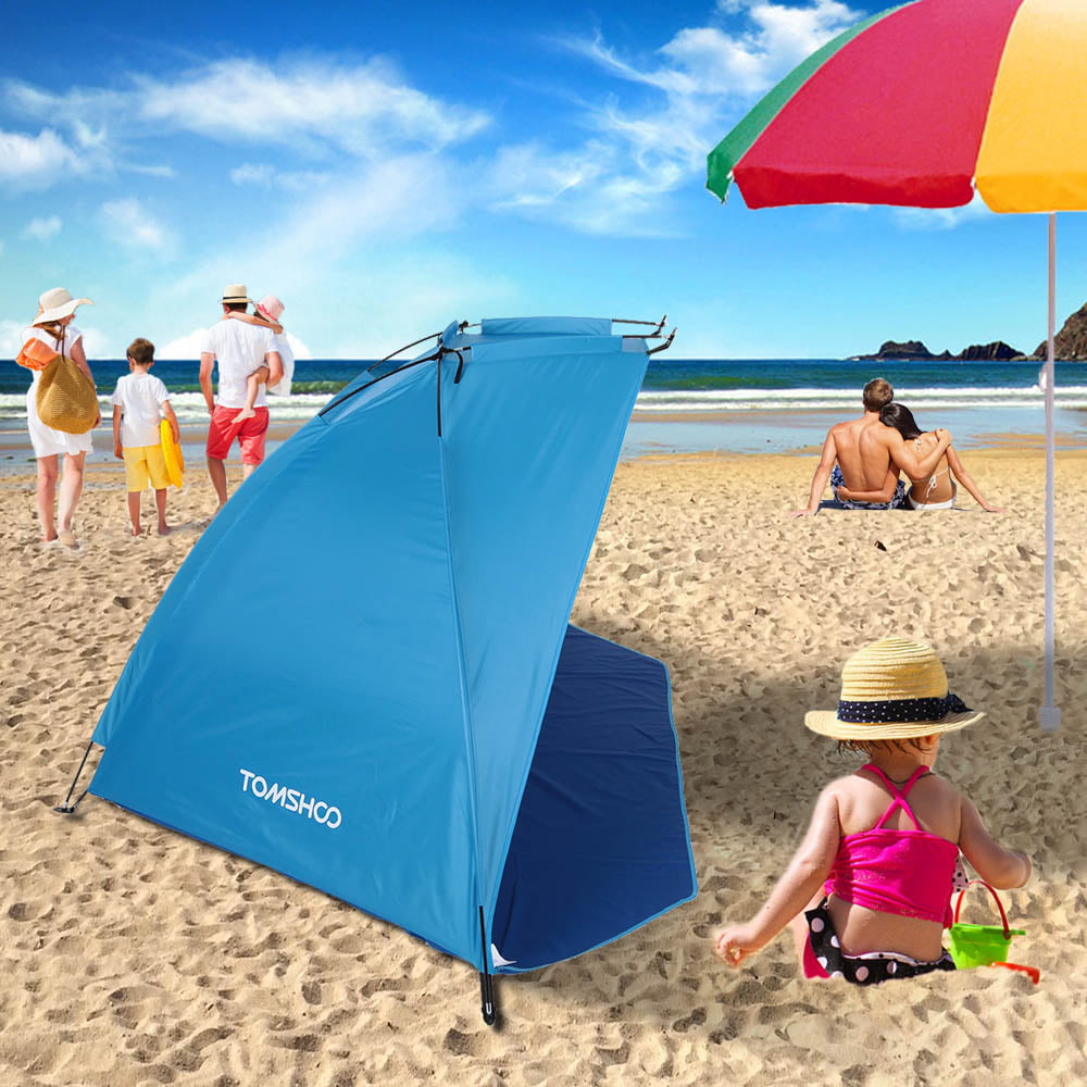 TOMSHOO Outdoor Sports Sunshade Tent for Fishing Picnic Beach Park，blue