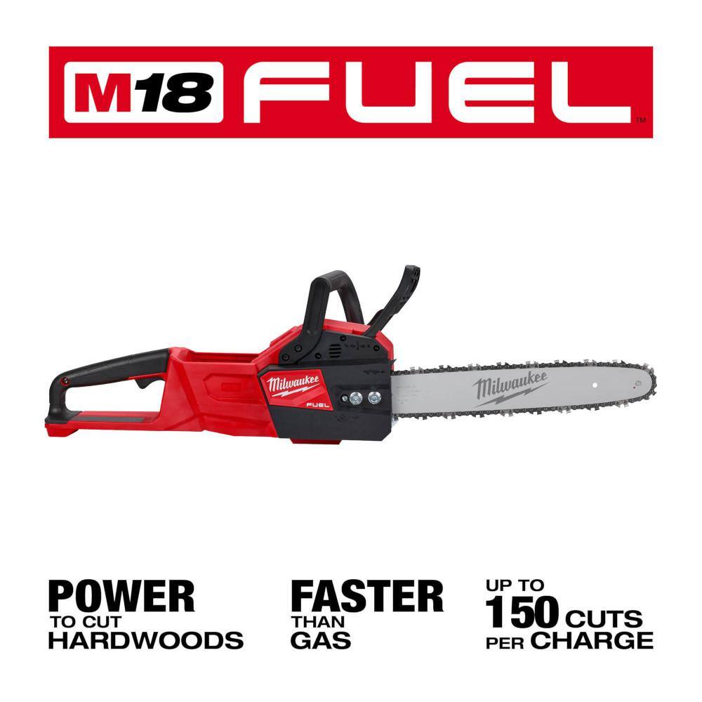 Milwaukee 2727-20C M18 FUEL 14 in. 18-Volt Lithium-Ion Brushless Cordless Chainsaw (Tool-Only)
