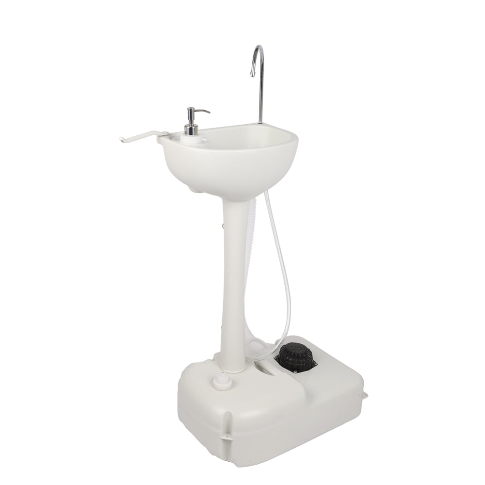 Portable Sink Removable Hand Wash Basin Sink Stand with Soap Dispenser & Towel Holder for Outdoor Camping Picnic Garden Hiking