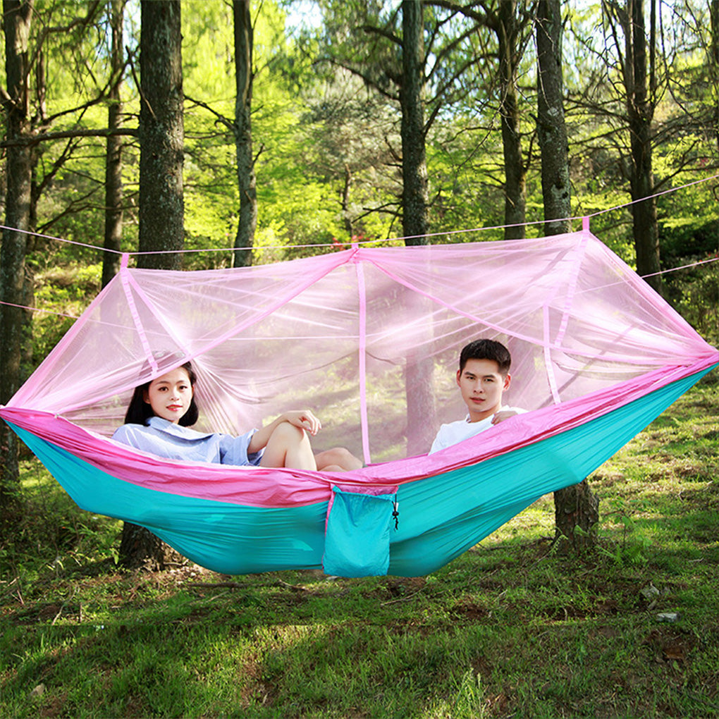 TureClos Outdoor Mosquito Net Camping Nylon Double Camping Air Swing Hammock