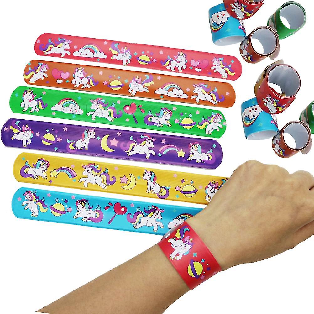 50Pcs Slap Bands Colorful Wristbands for Kids Boys Girls Birthday Christmas Party Supplies Favors Gifts