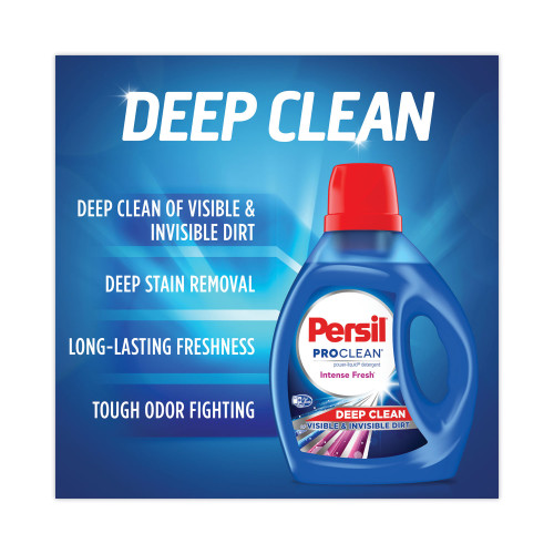 Persil Power-Liquid Laundry Detergent， Intense Fresh Scent， 100 oz Bottle， 4/Carton (09421CT)