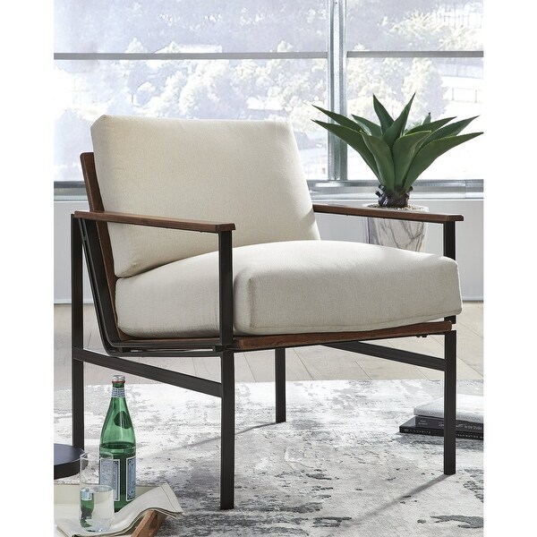 Tilden Ivory/Brown Accent Chair