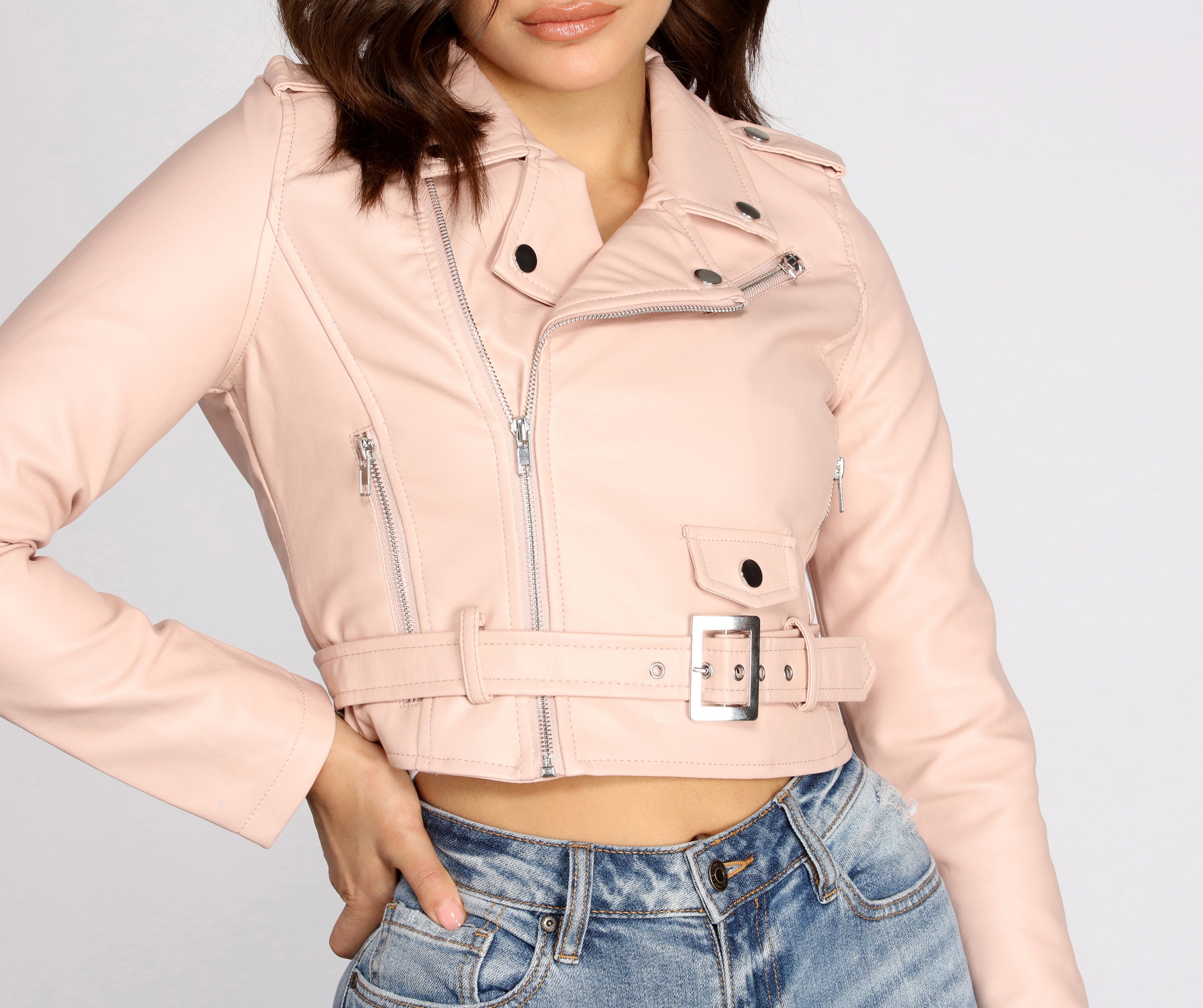 Biker Chic Crop Jacket