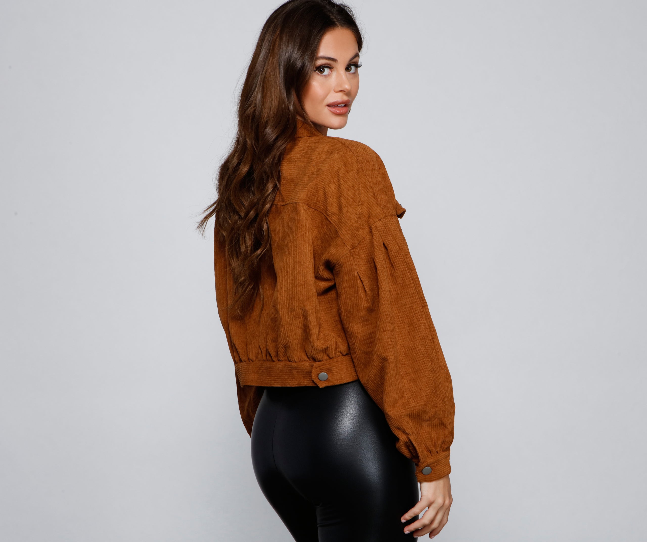 Effortlessly Chic Corduroy Cropped Jacket
