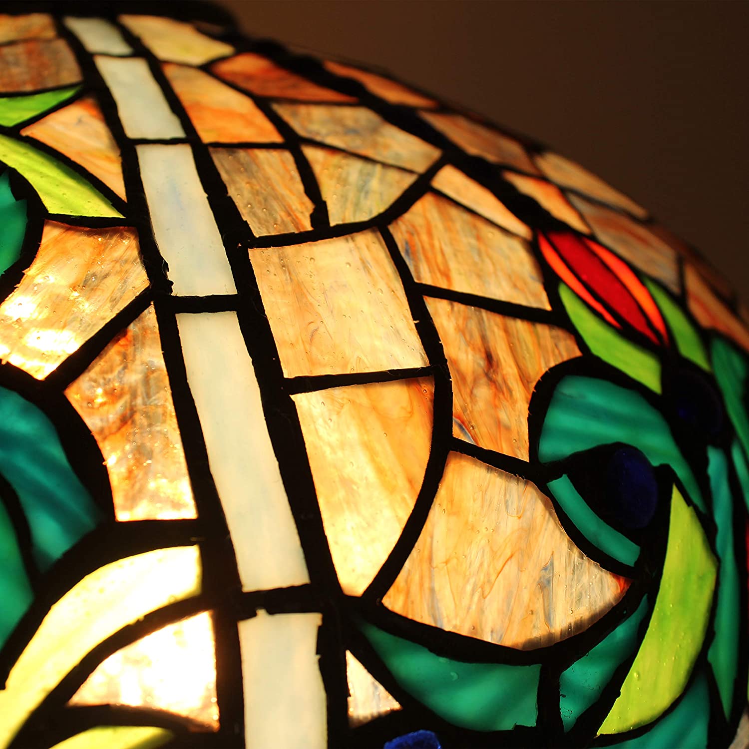 RADIANCE Goods -Style Victorian Stained Glass Table Lamp 17" Width