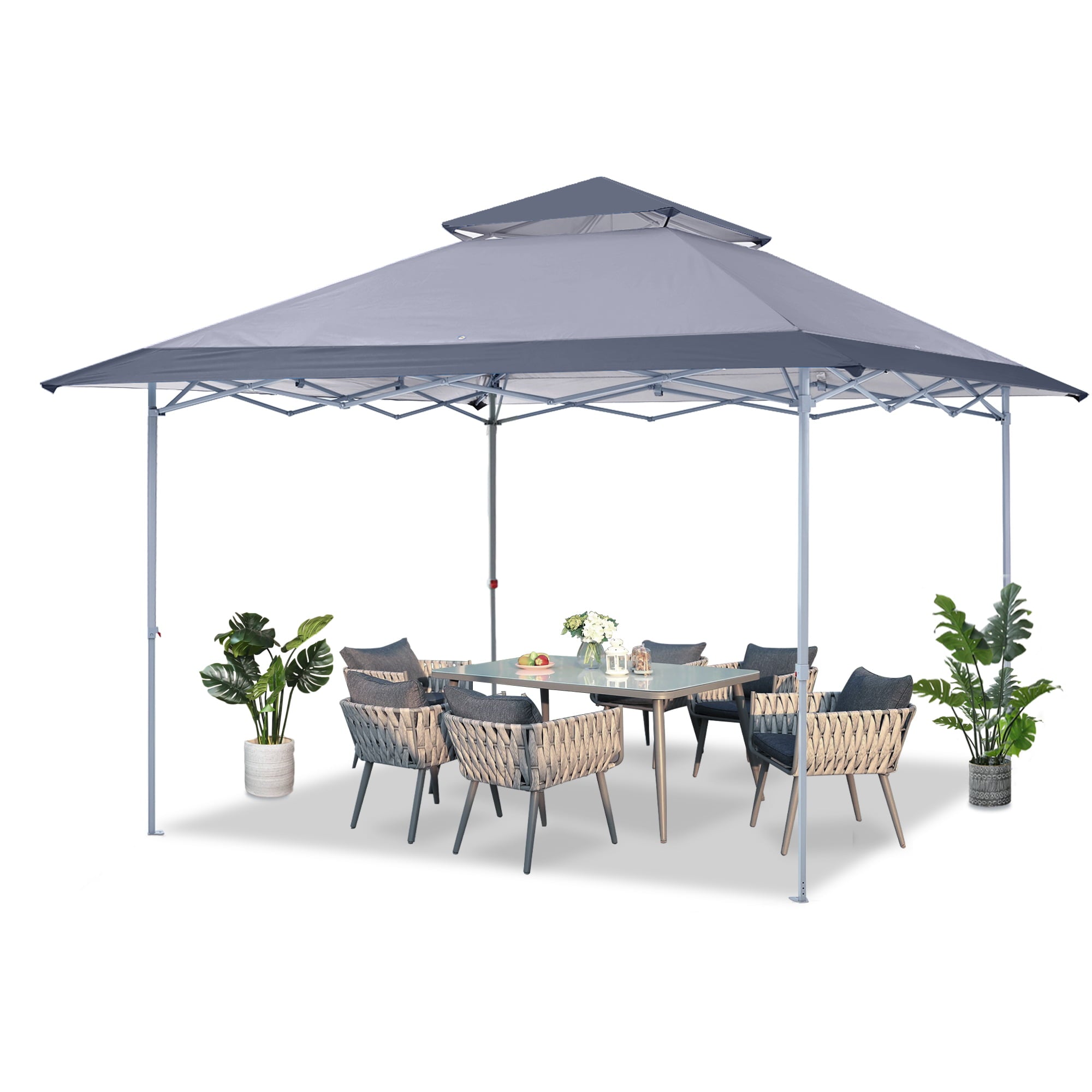 ABCCANOPY 13 ft x13 ft Outdoor Gazebo Pop up Sun Shade Canopy Tent, DarkGray