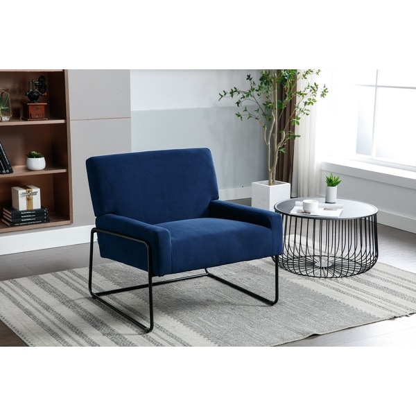 Leisure Accent Chair Modern Industrial Arm Chair， with Metal Frame Premium， Soft Single Chair for Living Room Bedroom
