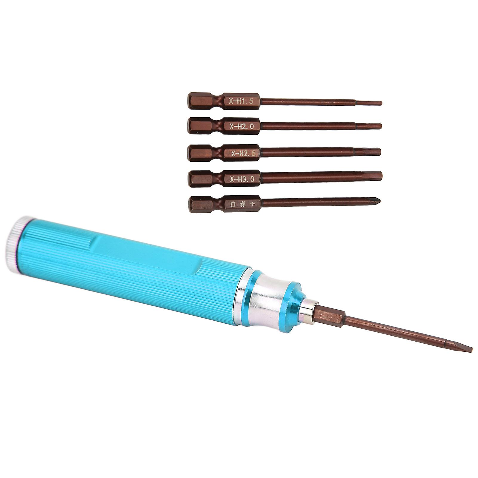 Aluminum Rc Hex Screwdriver Tools Kit Ergonomic Design Durable Rc Car Model Repair Accessoryblue