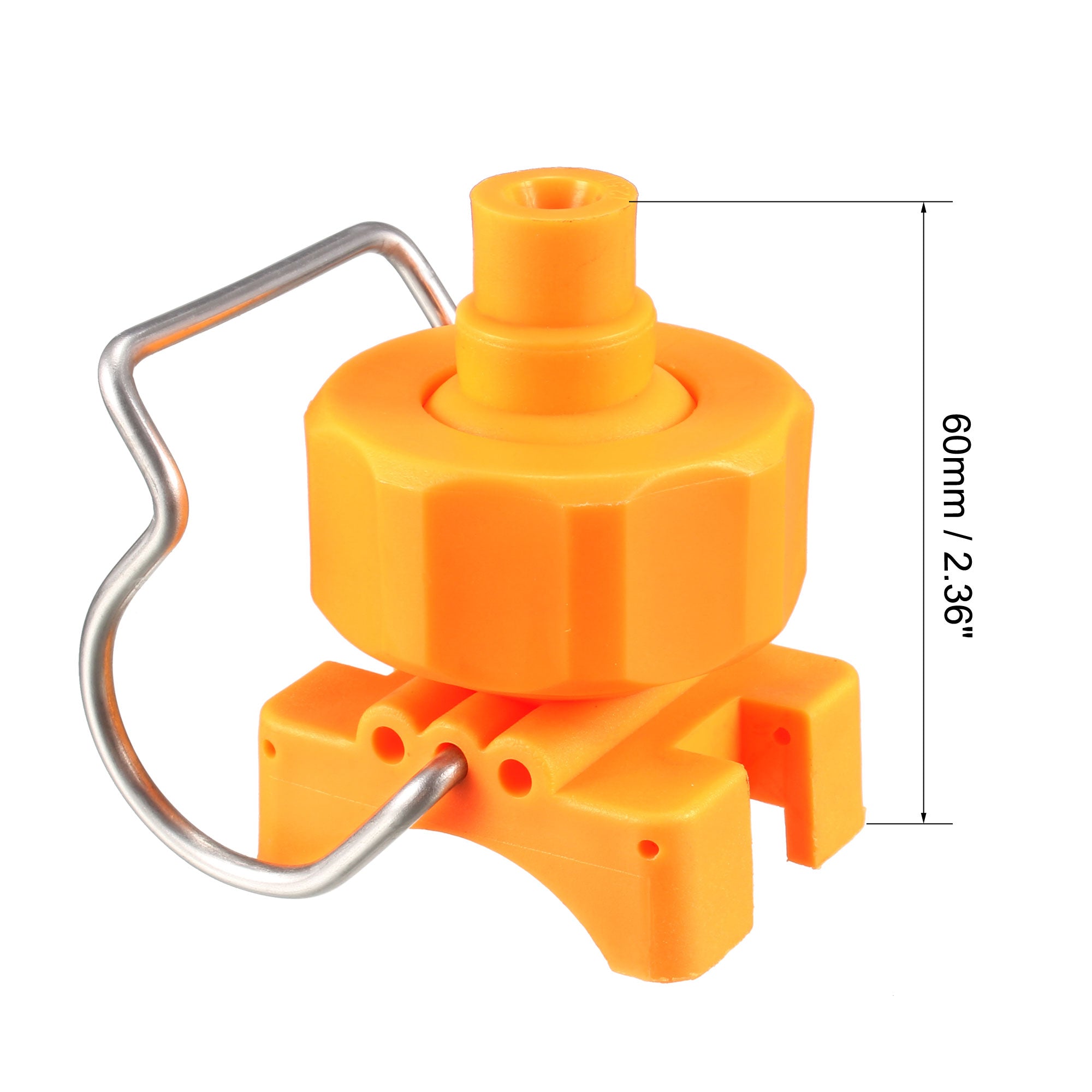 Uxcell 3/4" Adjustable Ball Flat Fan Full Cone Clamp Spray Nozzle Watering Irrigation Plastic Yellow 1pcs