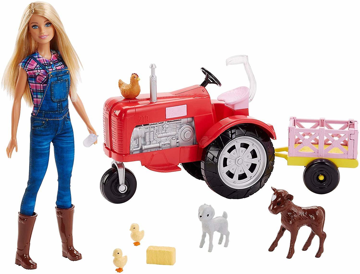 Barbie Doll And Tractor Farmer doll with tractor farmer doll