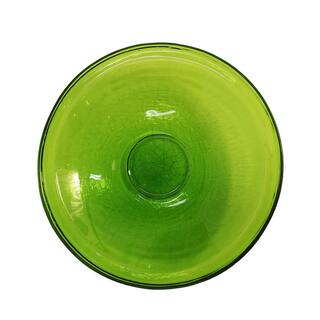 Achla Designs 14 in. Dia Fern Green Reflective Crackle Glass Birdbath Bowl CGB-14FG