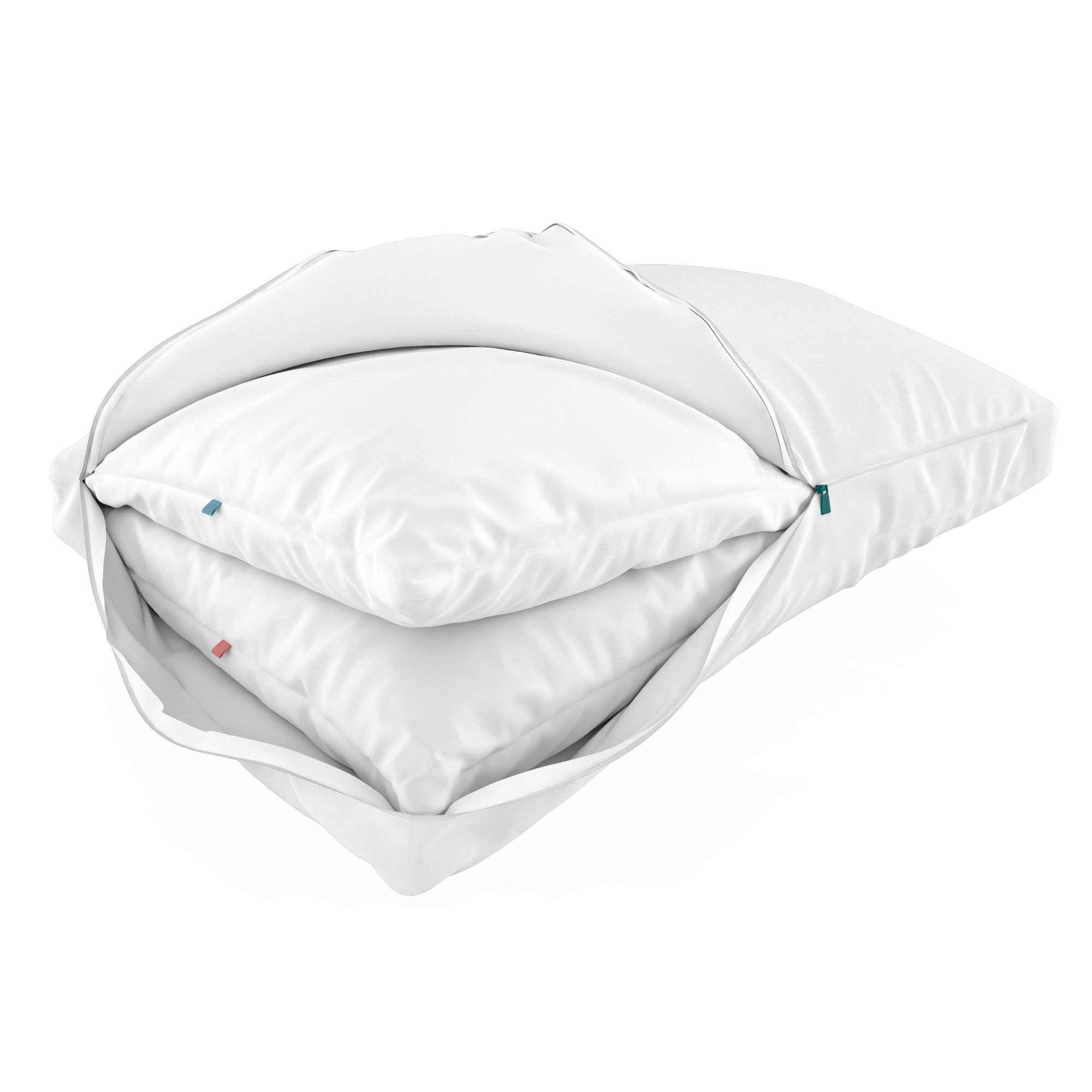 Sleepgram Bed Support Sleeping Pillow with Microfiber Cover, King, White