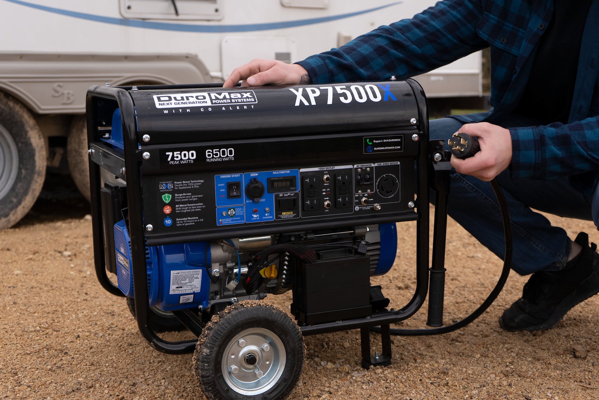 7,500 Watt Gasoline Portable Generator w/ CO Alert