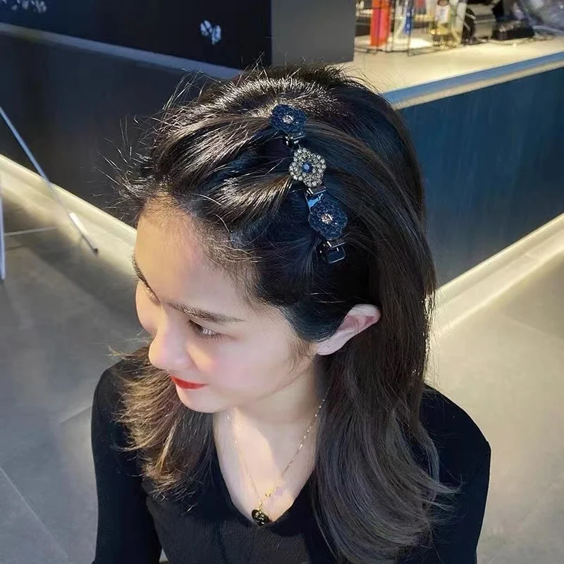 🔥  47% OFF 🔥🔥Sparkling Crystal Stone Braided Hair Clips