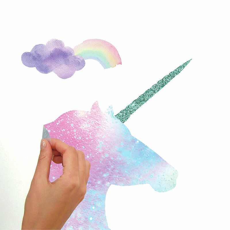 RoomMates Galaxy Unicorn Wall Decal With Glitter