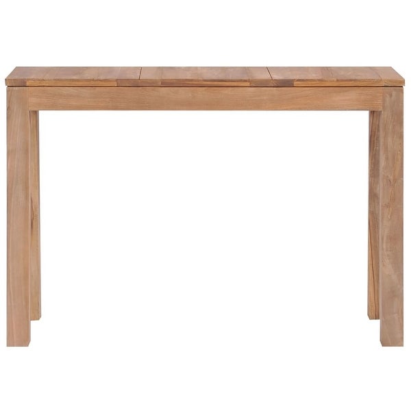 （Preferred Choice for High End wood Furniture) Console Table Solid Teak Wood with Natural Finish 43.3