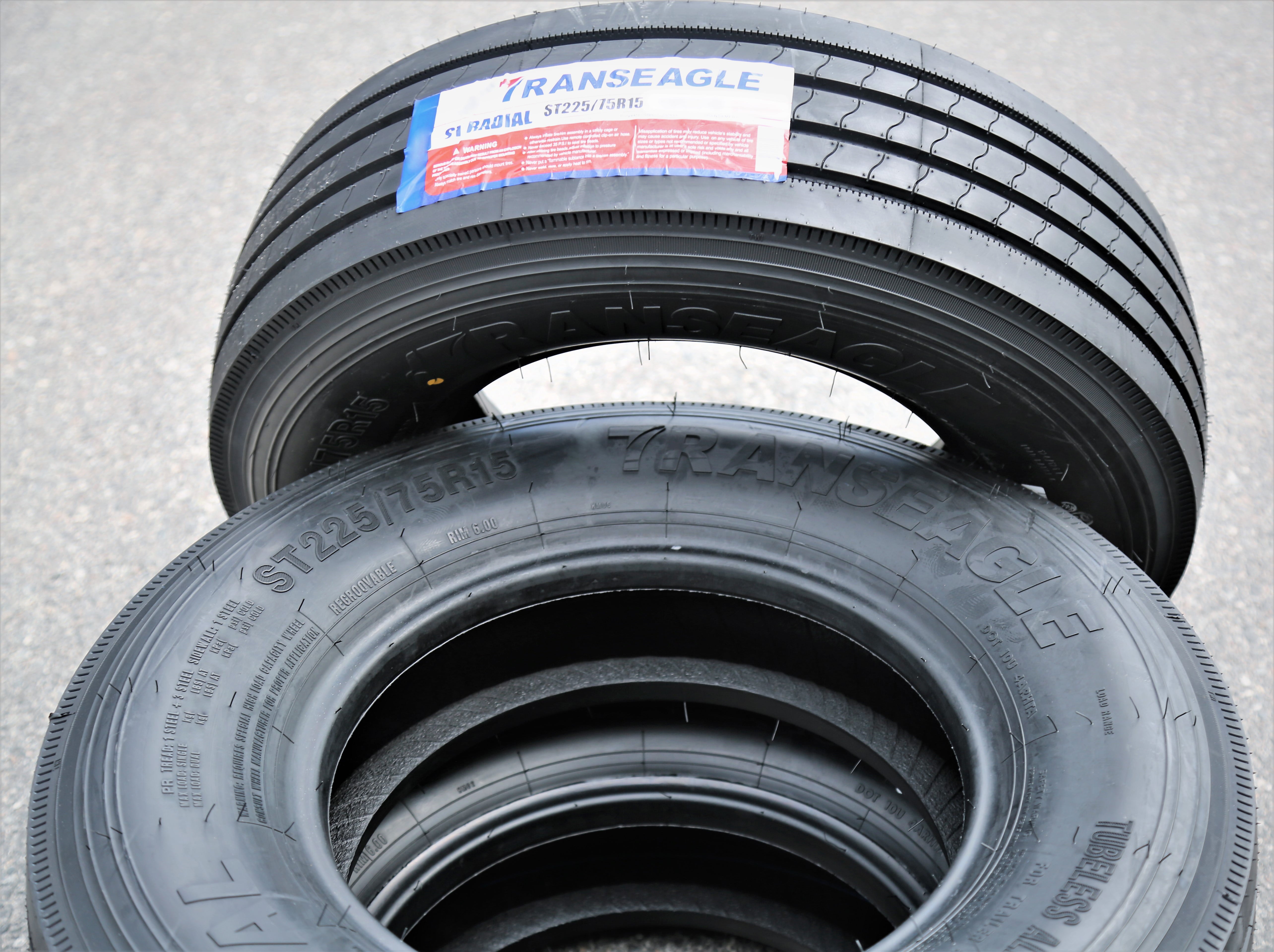 Transeagle All Steel ST Radial 225/75R15 Load F 12 Ply Trailer Tire