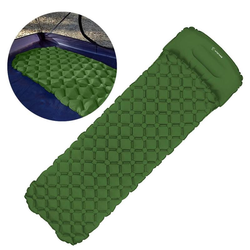 Ultralight Inflatable Sleeping Mattress， Lightweight Foldable Portable Air Pad to Inflate A Bed， for Outdoor Hiking - Green