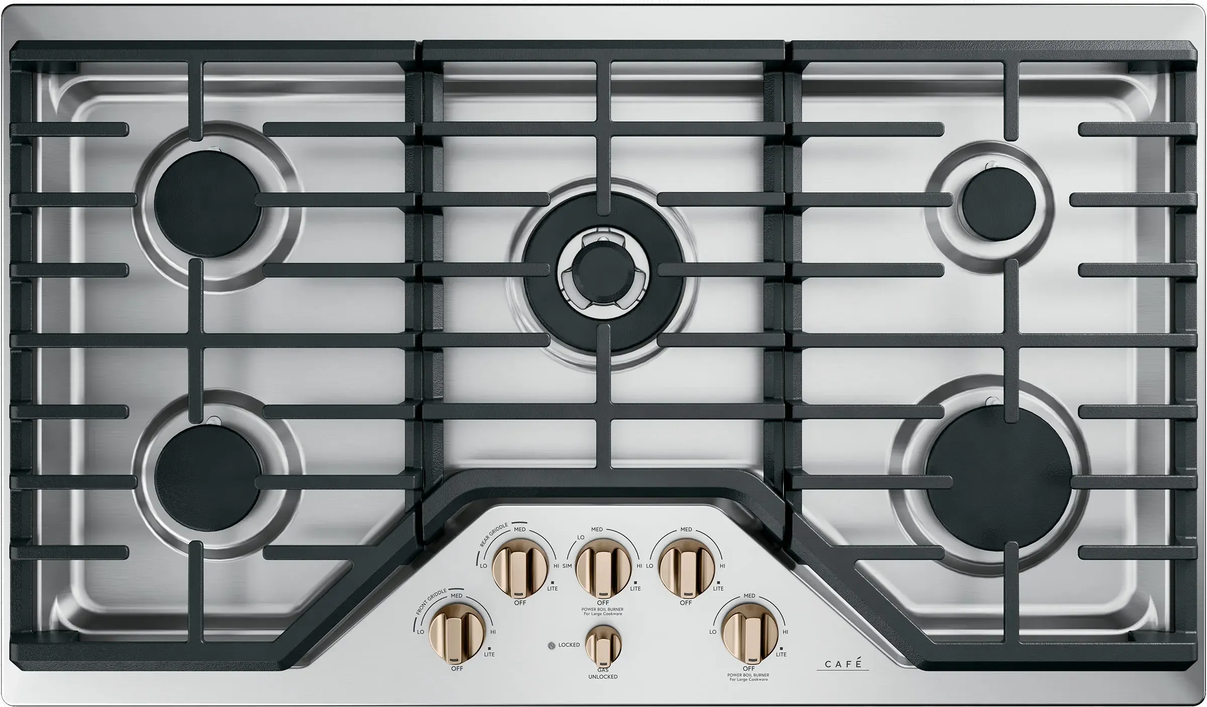 Caf 5 Gas Cooktop Knobs in Brushed Bronze