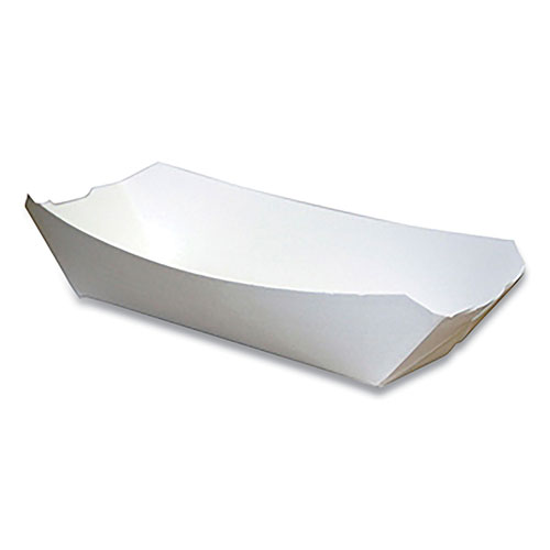 Pactiv Paperboard Food Trays | #12 Beers Tray， 6 x 4 x 1.5， White， 300