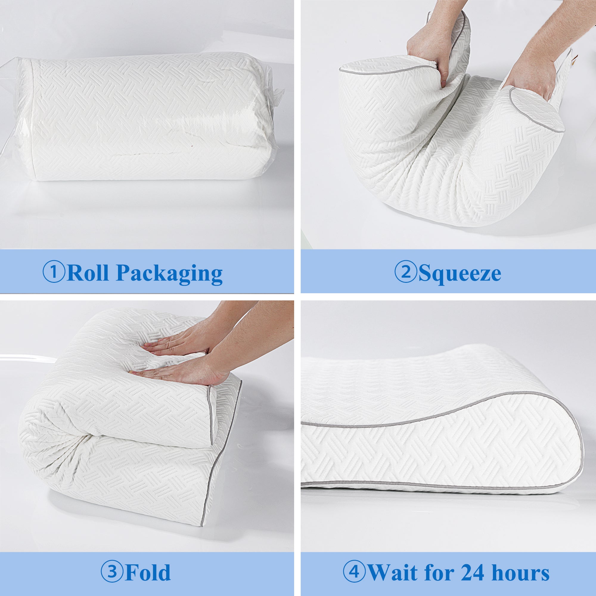 PiccoCasa Contour Pillow Memory Foam Pillow for Neck Pain,  Queen (29 x 16 x 4.7/3.5inch)