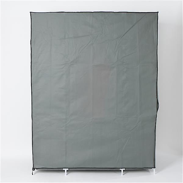 5-layer 12-compartment Non-woven Fabric Wardrobe Portable Closet Gray (133x46x170cm) 12227