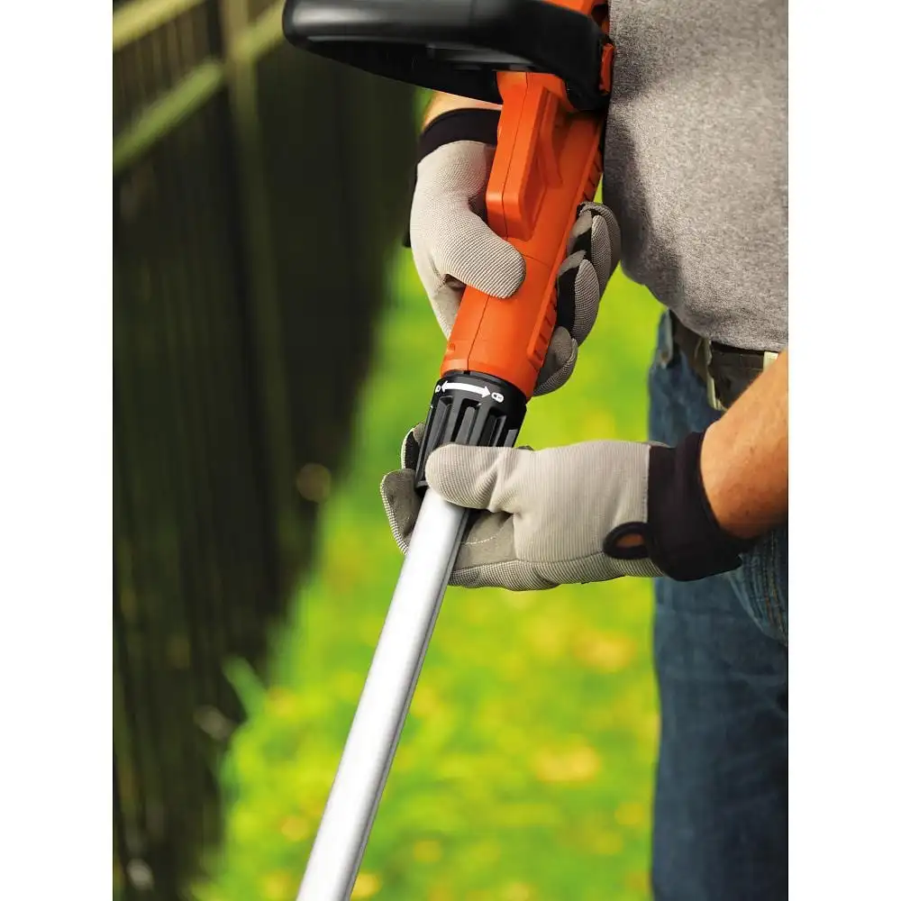 BLACK+DECKER 14 in. 6.5 AMP Corded Electric Single Line 2-in-1 String Trimmer & Lawn Edger with Automatic Feed and POWERDRIVE GH900