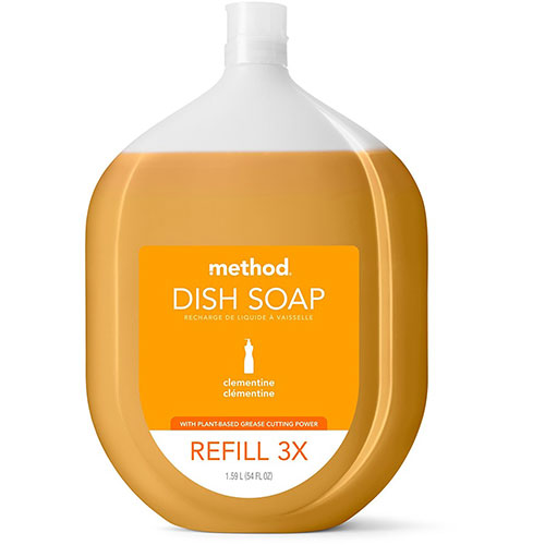Method Products Inc. Method Products Dish Soap Refill - Liquid - 54 fl oz (1.7 quart) - Clementine Scent - Orange | MTH328103