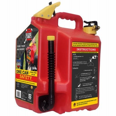Safety Gas Can Flexible Spout 5 Gallons
