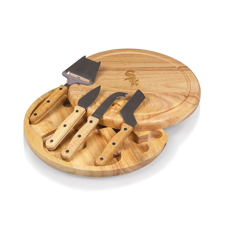 Picnic Time Chicago White Sox Circo Cheese Cutting Board and Tools Set