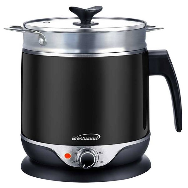 Brentwood Stainless Steel 1.9qt Electric Hot Pot Cooker and Steamer - 1.9 Quart - - 36557613