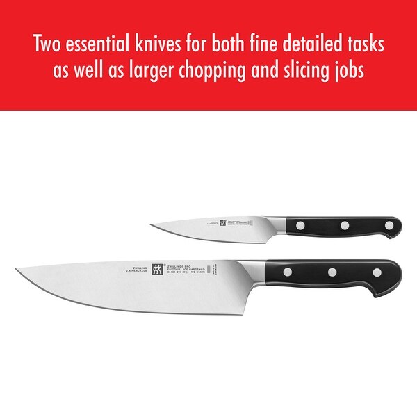 ZWILLING Pro 2-pc Chef's Set - Black/Stainless Steel