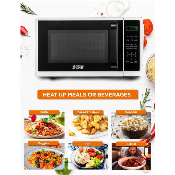 0.9 Cu.Ft Countertop Microwave Oven-White