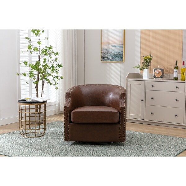 Swivel Chair Living Room Nailheads Accent Chairs， Coffee