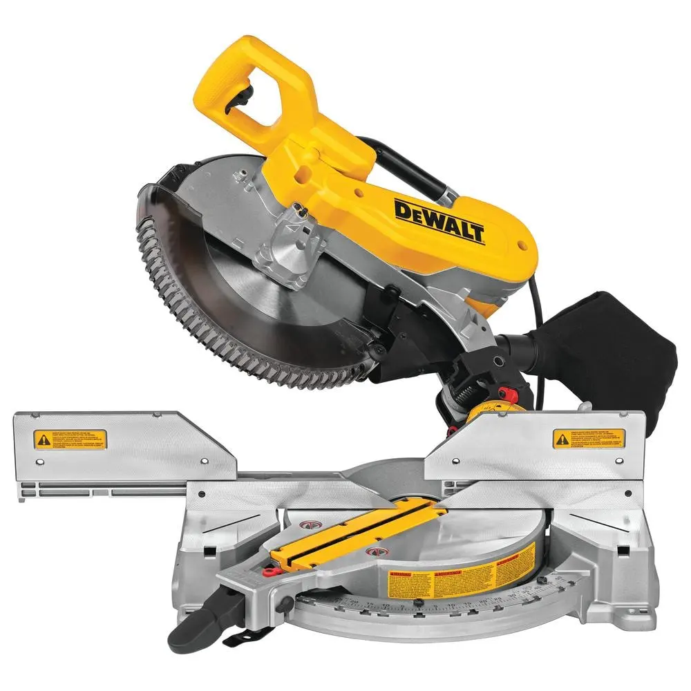 DEWALT 15 Amp Corded 12 in. Double Bevel Compound Miter Saw and Heavy-Duty Work Stand DWS716W725B