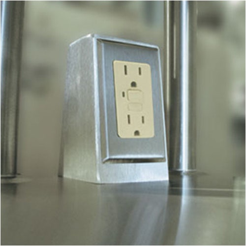 Advance Tabco TA-62D Electric Outlet In Doghouse Box On Top Of Table Or Overshelf