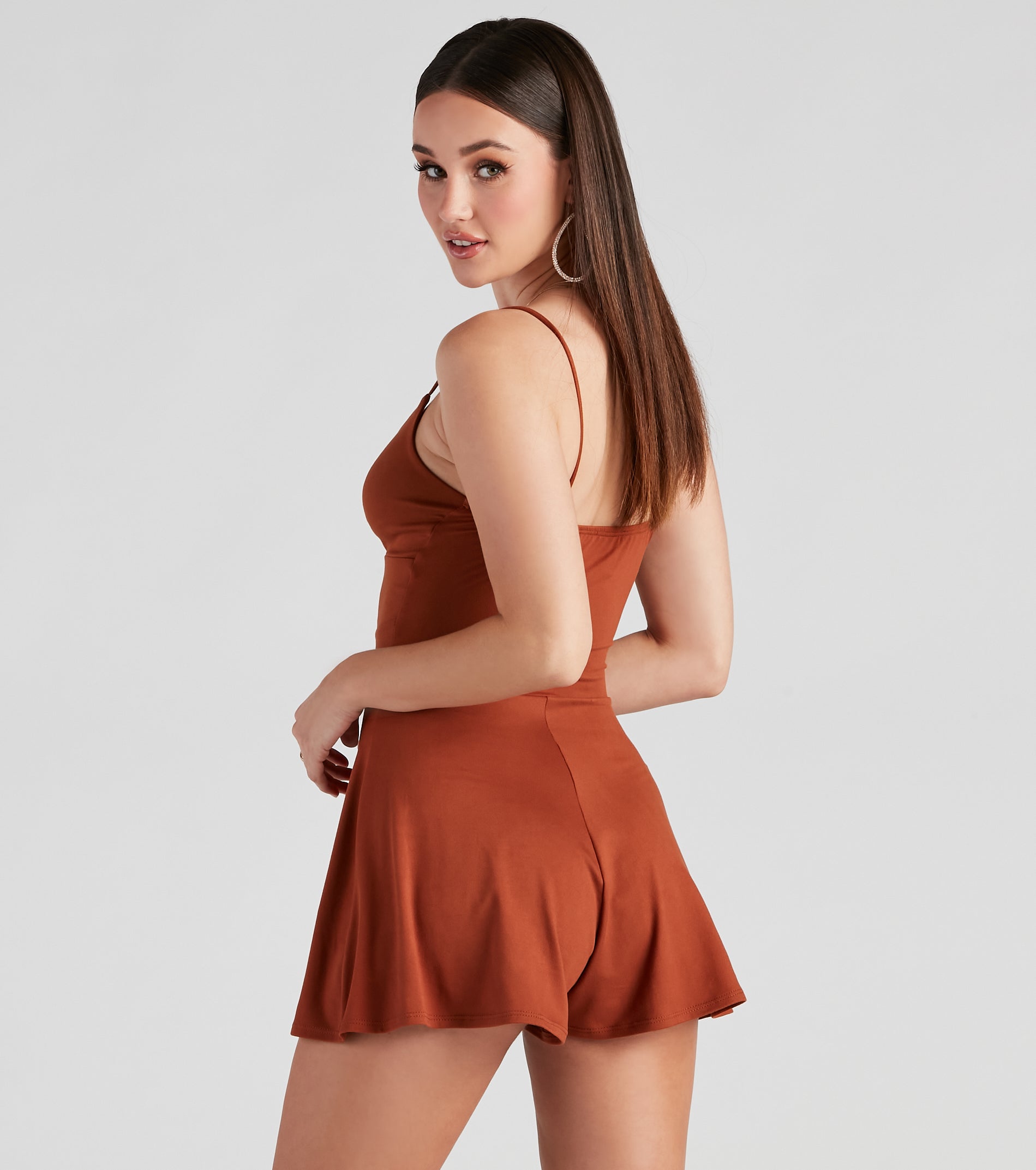 Country Chic Faux Suede Romper