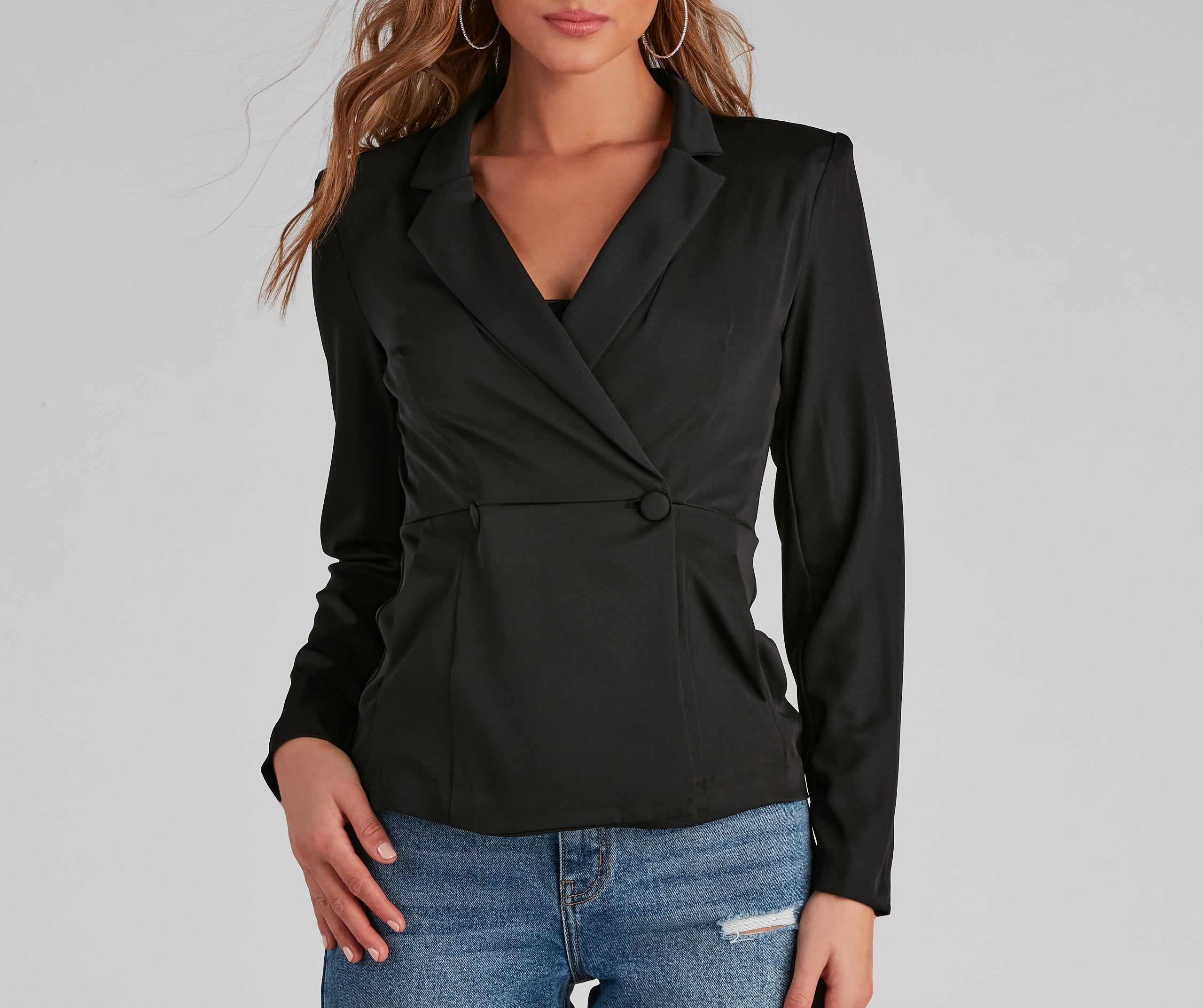 A Chic Moment Fitted Blazer